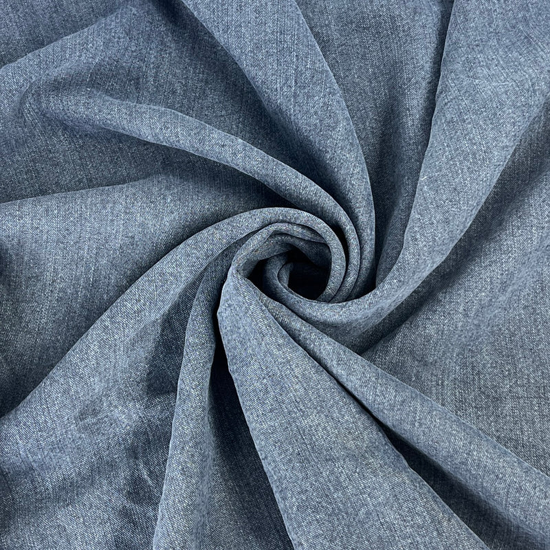 Washed Lightweight 100% Tencel Denim - Blue Wash | SKU 8068