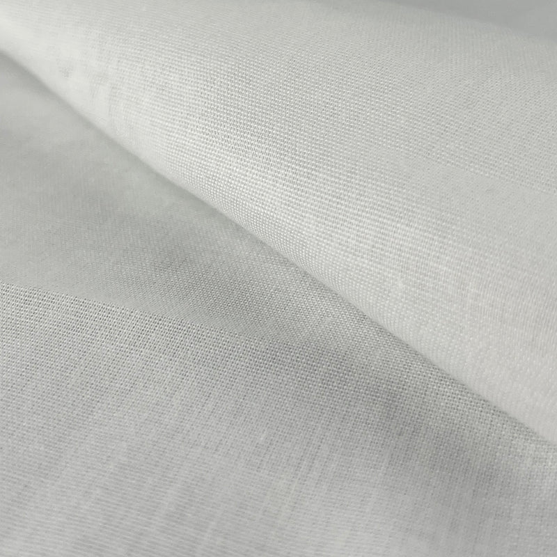 White 100% Cotton Lightweight Broadcloth Woven Fabric