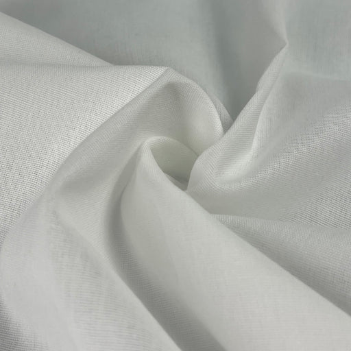 White 100% Cotton Lightweight Broadcloth Fabric