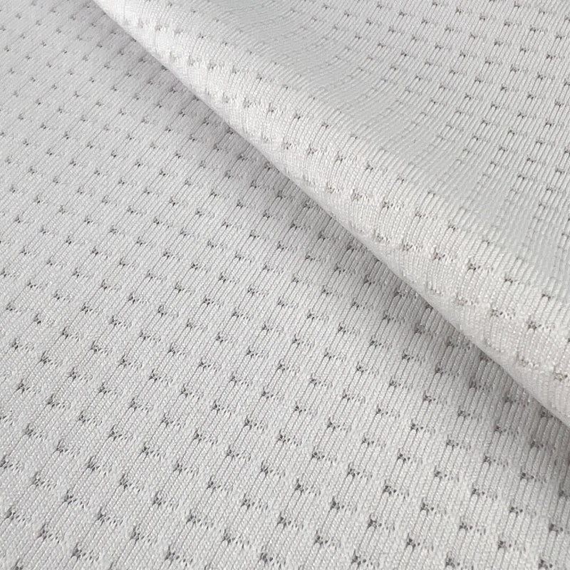 White Athletic Mesh Knit Fabric – 1/4" Hole Football Mesh Style | SKU 4426