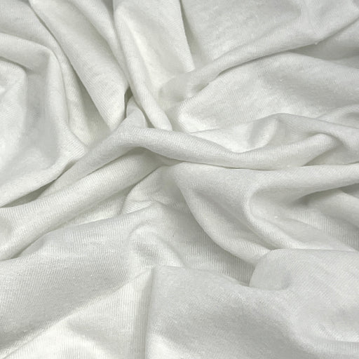 White Cotton Slubbed Jersey - 72" Remnants