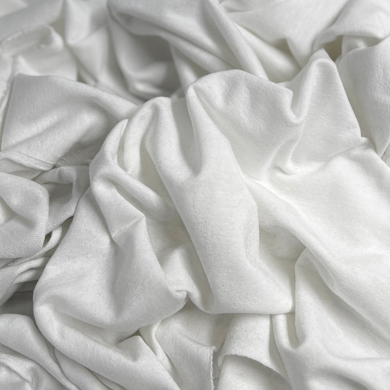 White Cotton/Spandex French Terry Knit - SKU 8077