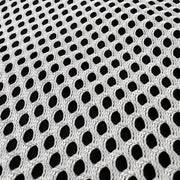 White Football Mesh | SKU 7781 #S107 Contrasted Against Black Background
