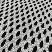 White Football Mesh | SKU 7781 #S109 Contrasted Against Black Background