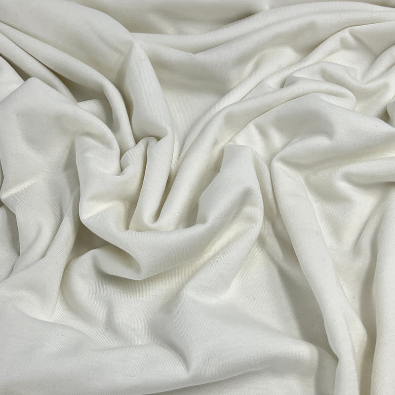White Polyester/Cotton Jersey - 72" Remnants