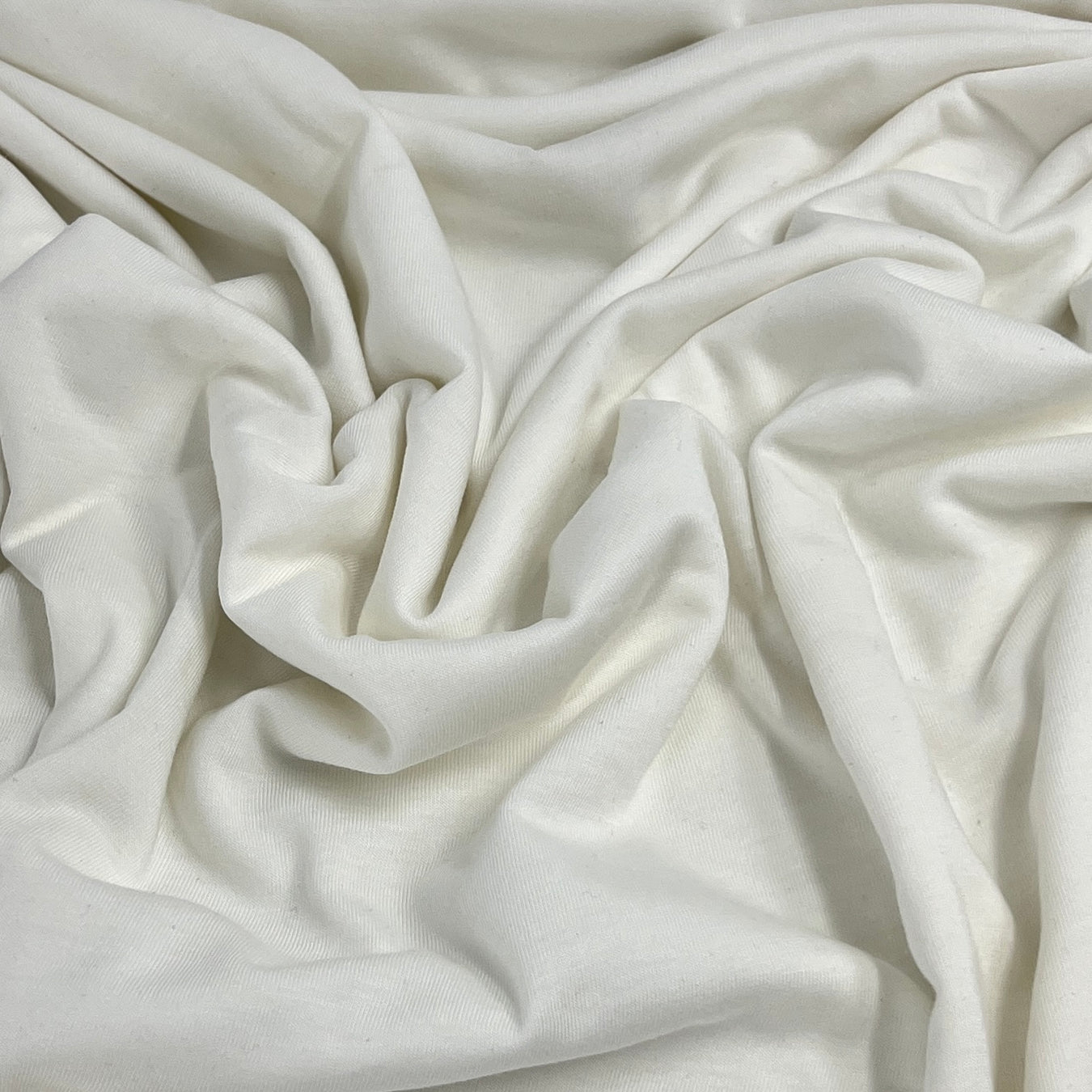 White Polyester/Cotton Jersey - 72" Remnants