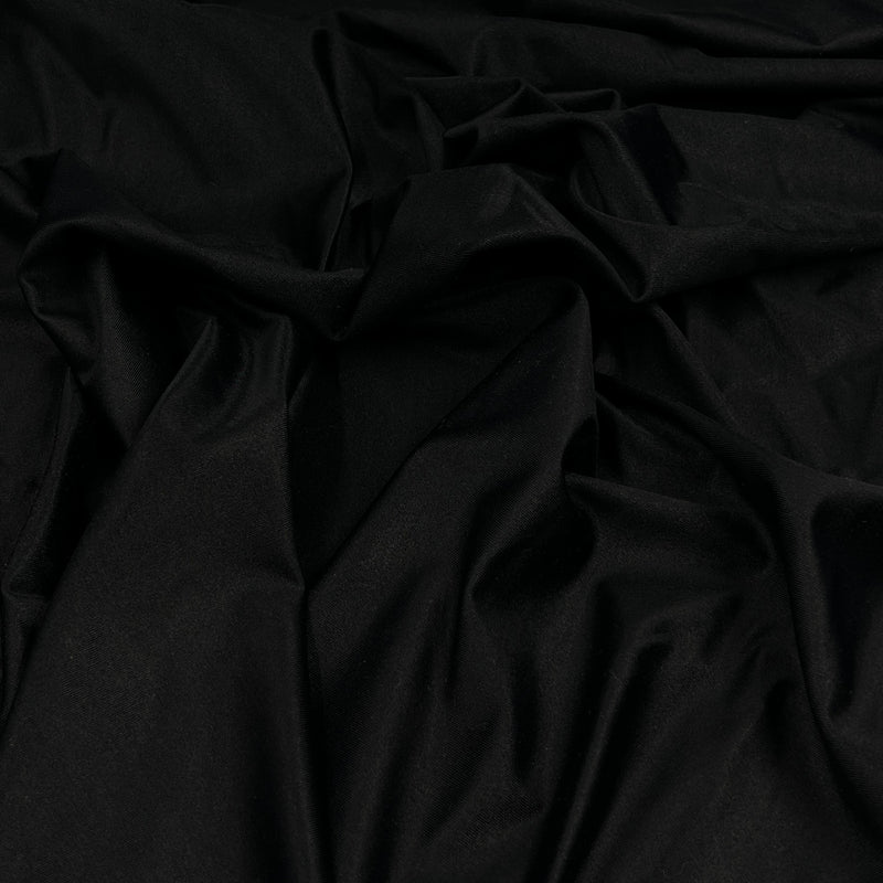 Black Shiny Swimwear Jersey - 185GSM, Polyester/Lycra, 60" Wide - SKU 8233 #U103
