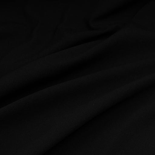 Closeup of black trigger poplin fabric by Galey & Lord 