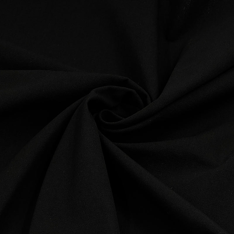 Closeup of black trigger poplin by Galey & Lord