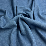Blue washed denim piled showing off texture