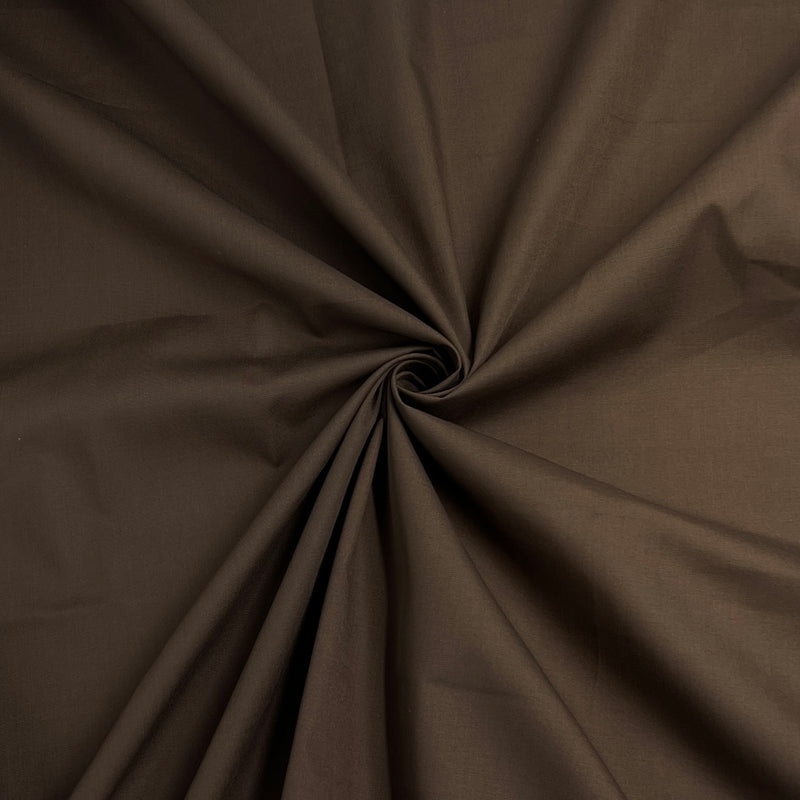 Brown Broadcloth - Polyester/Cotton Easycare Blend, 58" Wide - 8168 #U62