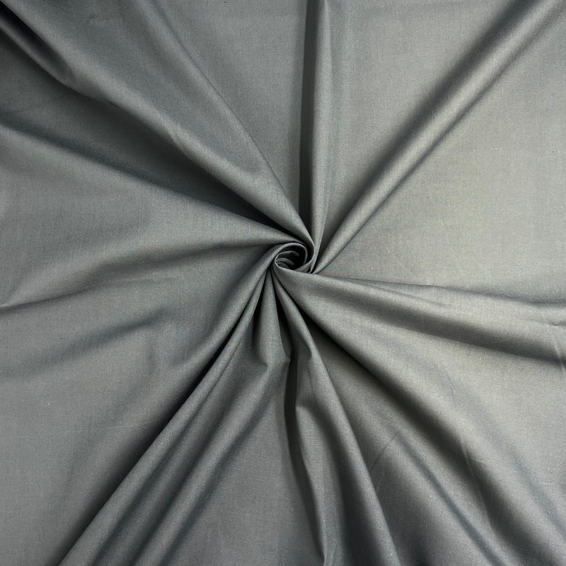 Charcoal Broadcloth - Polyester/Cotton Easycare Blend, 58" Wide - 8168 #U62