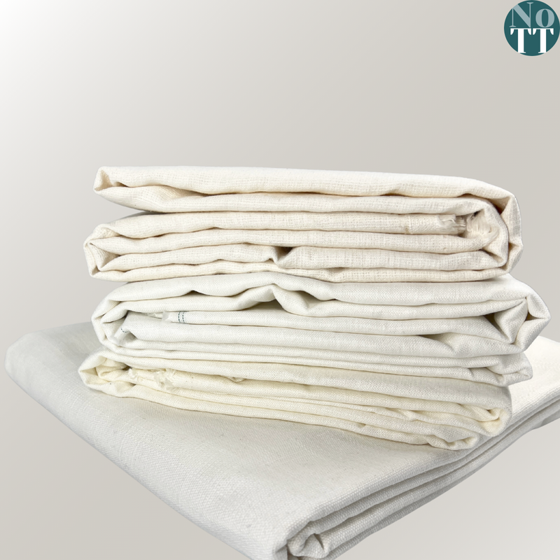 2-Yards Upholstery Weight Linen Slub Weaves - White & Natural
