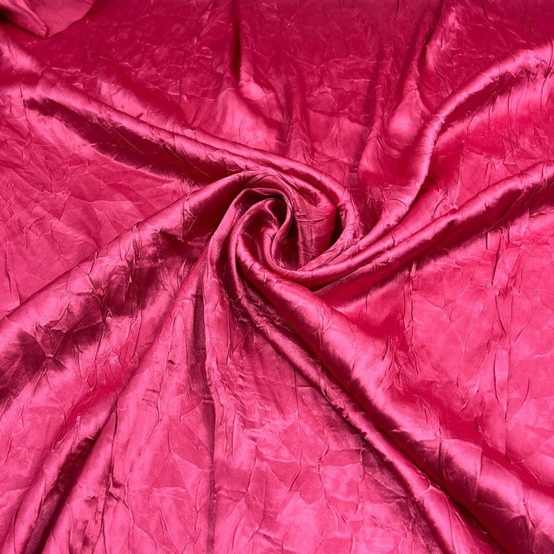 Hot Pink Crush Satin - 115GSM, 100% Polyester, 51" Wide - SKU 8214 #S120