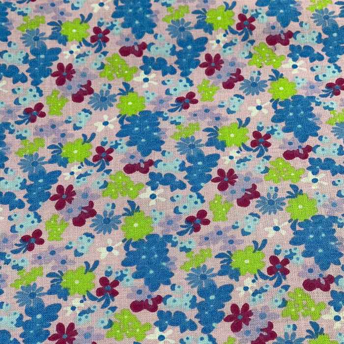 Pink | Soft Florals Print Cotton Plainweave - SKU 7461 #U1