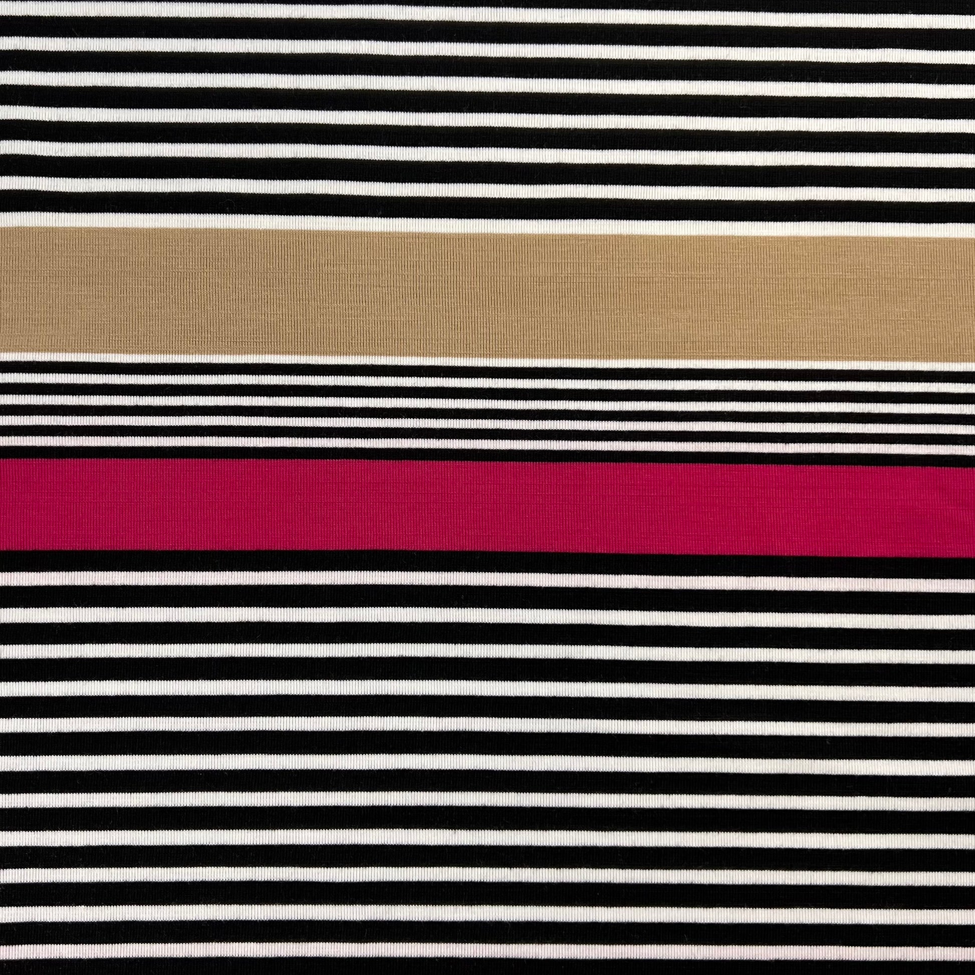 Black & Khaki | Random Stripe Jersey R|S - SKU 7501C #S/GG