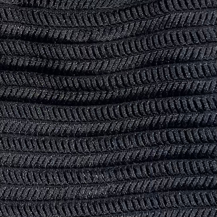 Black Zig-Zig | Stretch Lace - SKU 1713 #U11