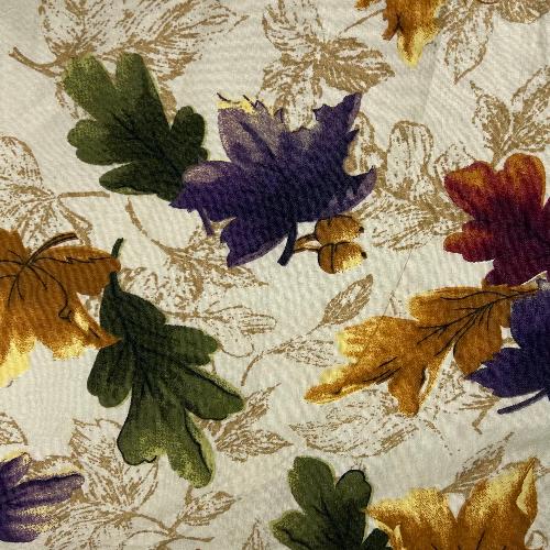 Leaves & Acorns | Harvest Print Shirting - SKU 7634C #U18 flat