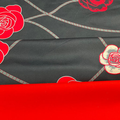Red Rose | Revisable Bonded Waterproof Polyester Print - SKU 7448 #S85