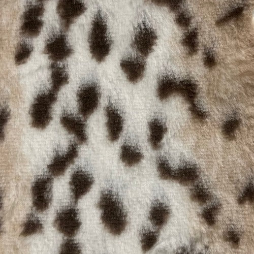 Aspen Snow Leopard | Safari Print Faux Mink (Avg. 50 Yard Roll)