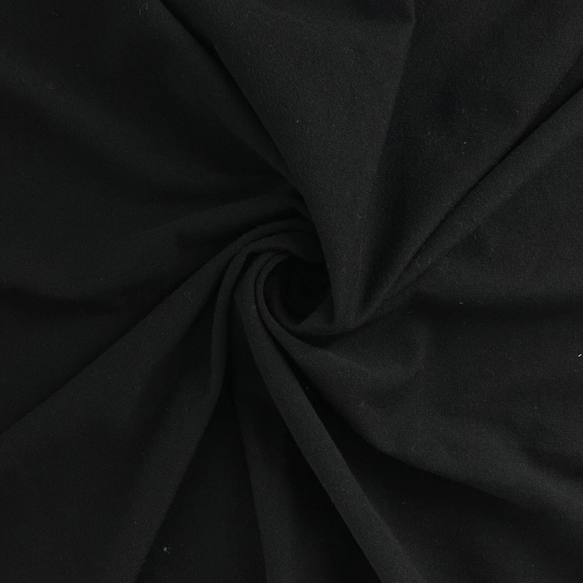 Washed Black 100% Cotton Jersey Knit Fabric by the Yard 260 GSM 14 Oz  66width 