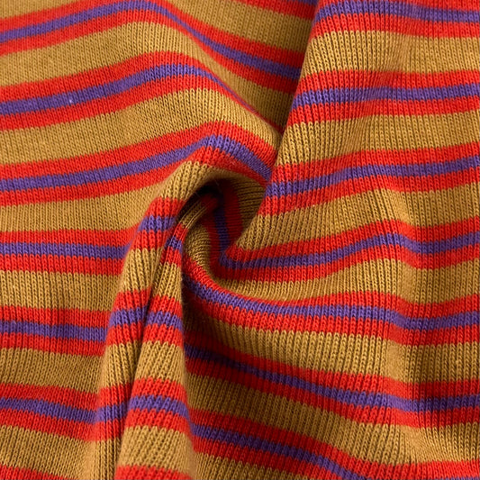 Red/Mocha | Rib Stripe By Leslie - SKU 6973A #S101