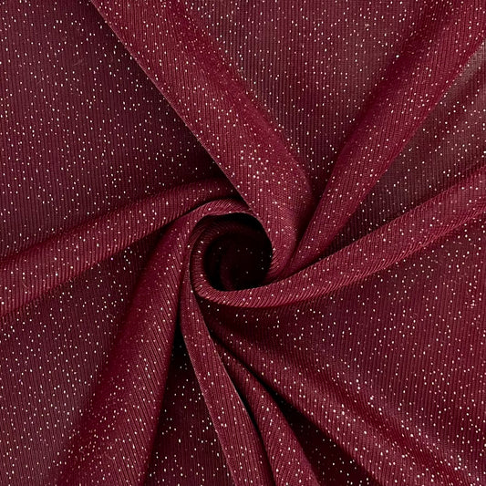 Burgundy | Glitter Dusted Sheer Knit - SKU 7310 #S822
