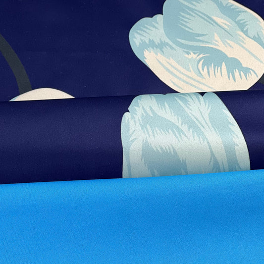 Aqua Tulip | Revisable Bonded Waterproof Polyester Print - SKU 7448 #S85