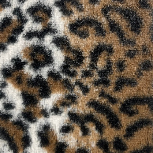 Stripe Leopard | Safari Print Faux Mink (Avg. 50 Yard Roll)