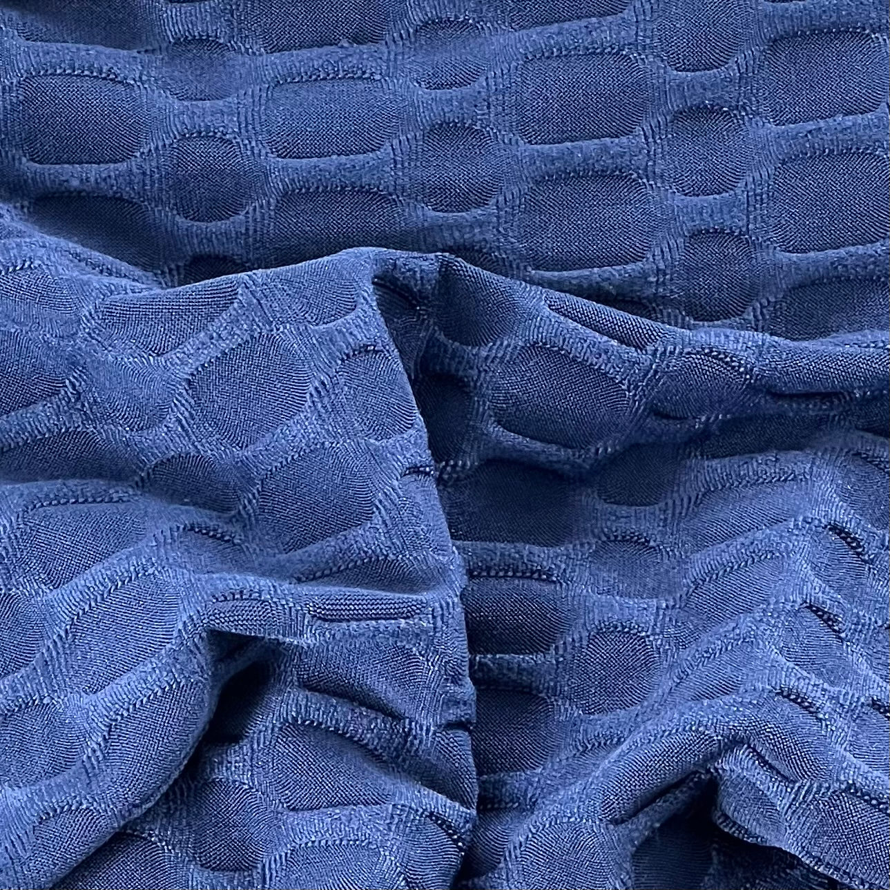 Teal Honeycomb #U5 220 Gram 4-Way Stretch Knit Fabric #7013A