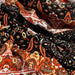 Floral Mandala | Black & Orange | Feather Cotton/Spandex Print Jersey - SKU 7653 #S/EE