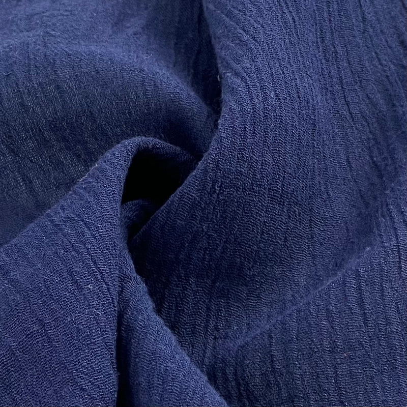 100% Cotton 50” Bubble Gauze - Navy | SKU 2815B #U98