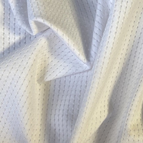 White #S51 Flatback Mesh Knit Fabric- SKU 6200