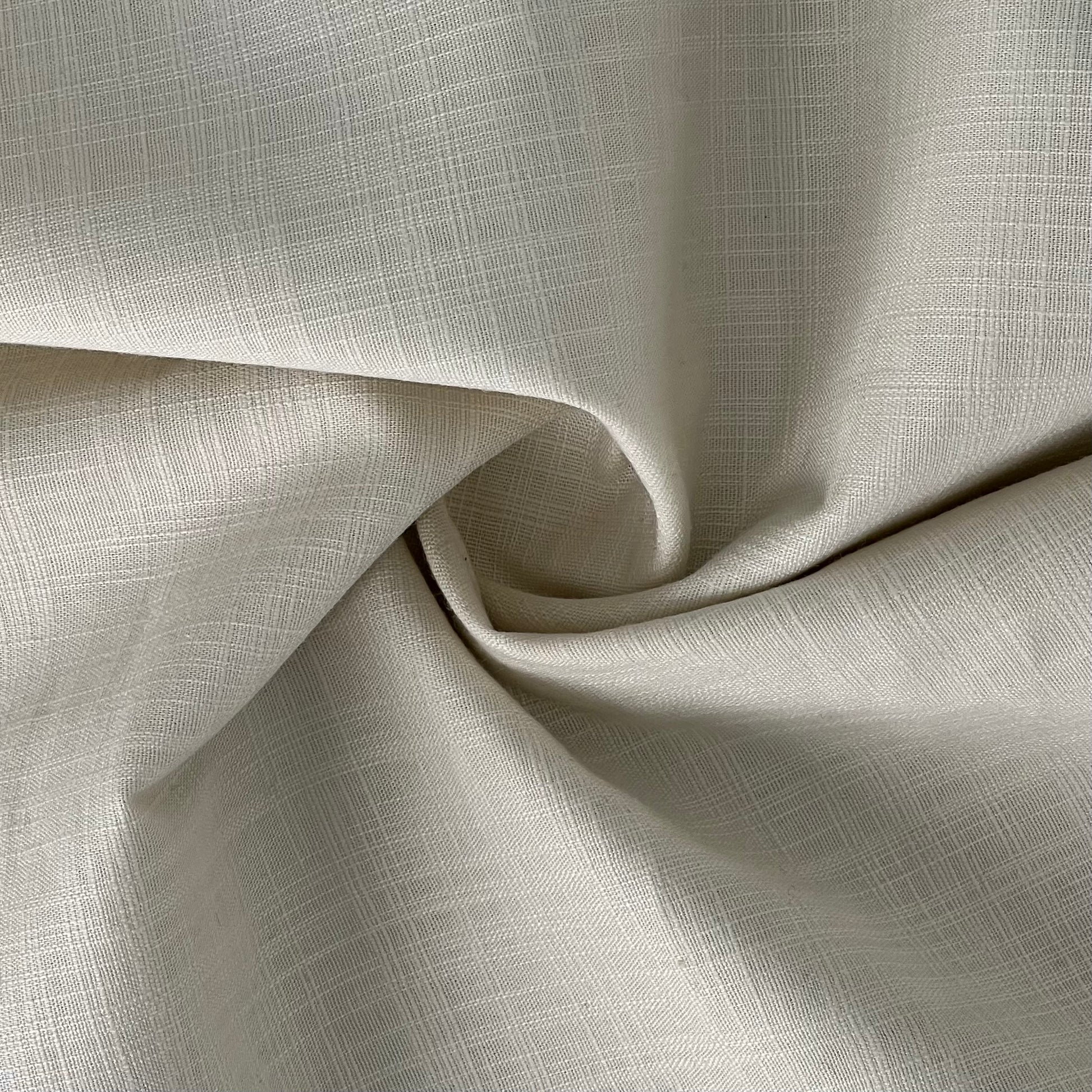 Ivory | Mock Linen Stretch Suiting Woven Fabric - SKU #7122 #U75