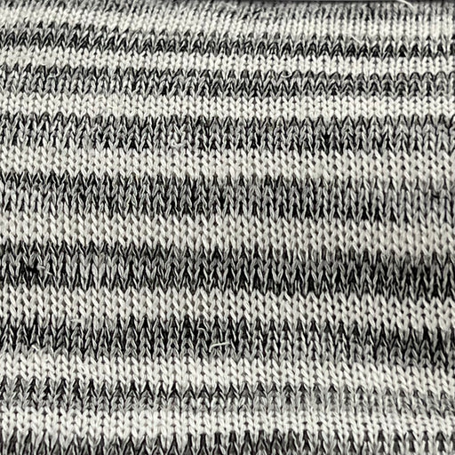 Grey Heather | Stripe Sweater Knit - 7505D #S125