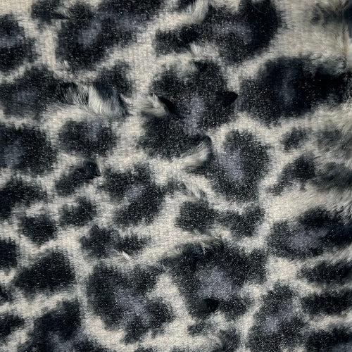 Snow Leopard | Safari Print Faux Mink (Avg. 50 Yard Roll)