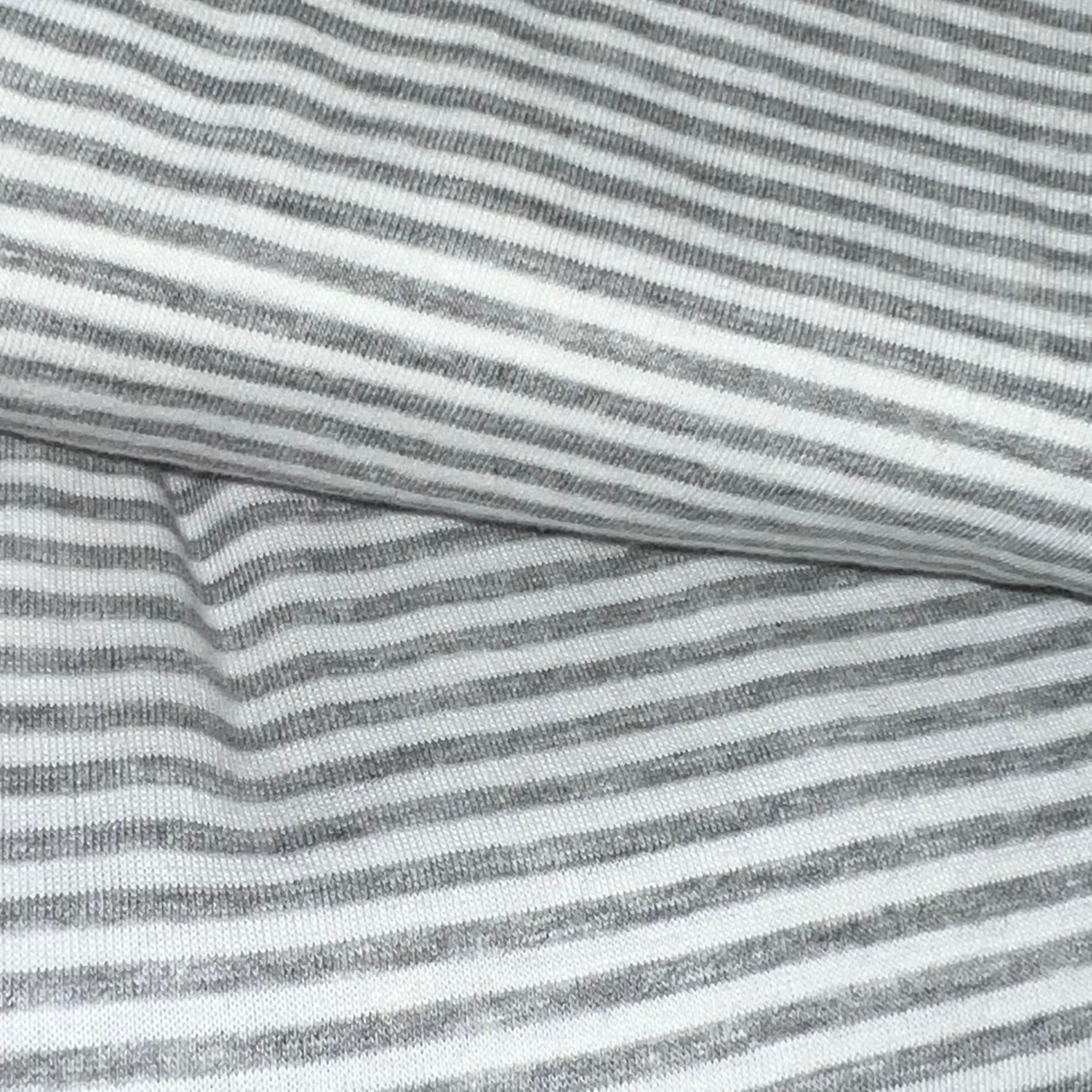 Grey | 1/8" Stripe Jersey (REMNANTS) - SKU 90258