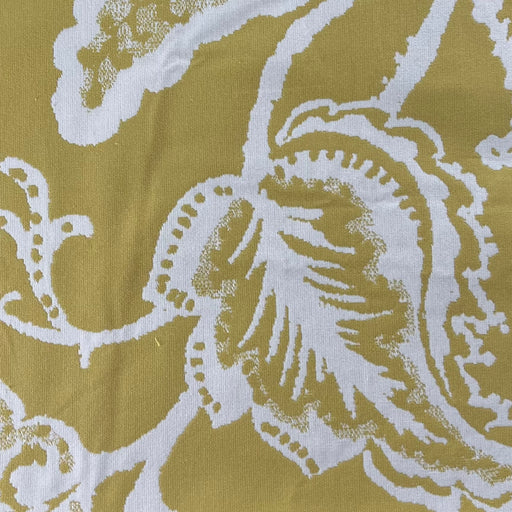 Yellow Tropical Leaf Reversible Upholstery - SKU 7584C #S121 reverse