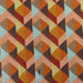 Orange Geometric Upholstery - SKU 7584F #S122