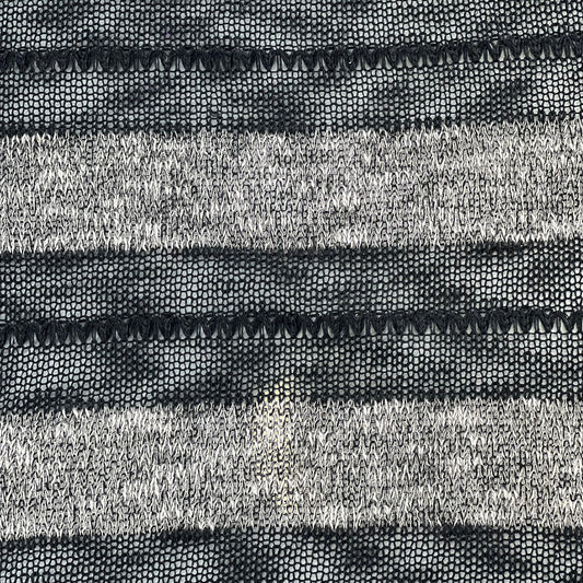 Black Heather Stripe | Sweater Knit - SKU 7505B #S125