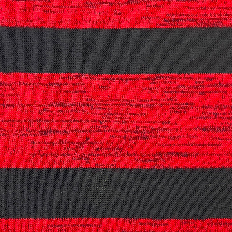 Red Heather Stripe | Sweater Knit - SKU 7505B #S125