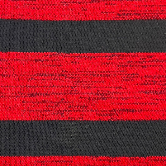 Red Heather Stripe | Sweater Knit - SKU 7505B #S125