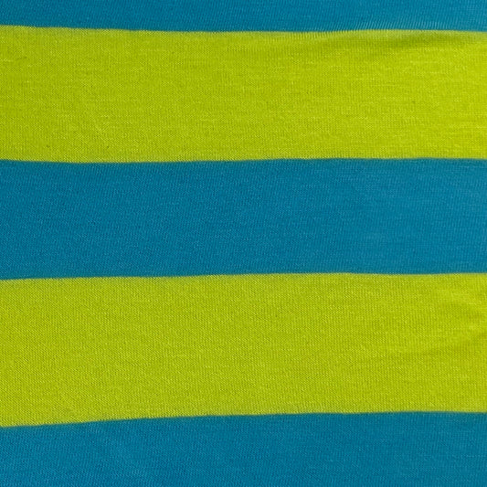 Turquoise & Yellow | Stripe Jersey R|S - SKU 7501C #S/GG