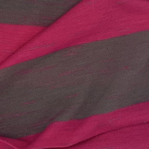 Fuchsia #SS181 1 Rayon Spandex Jersey Stripe Knit Fabric - SKU 4743A
