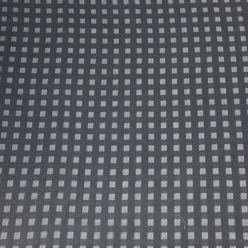 Black Woven Check Voile - 7593 #U16