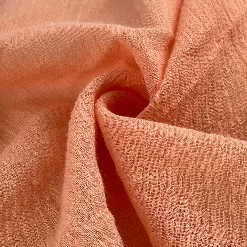 100% Cotton 50” Bubble Gauze - Coral | SKU 2815B #U98