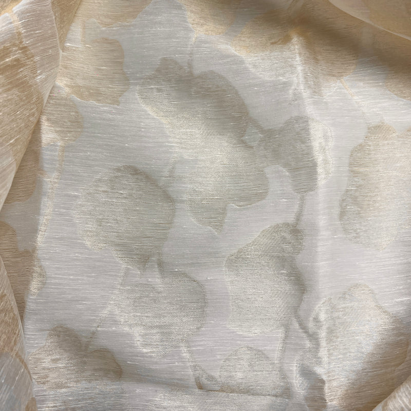 Jacquard Corded Organza - Silk Blend, 55" Wide - Luxury Home Fabrics