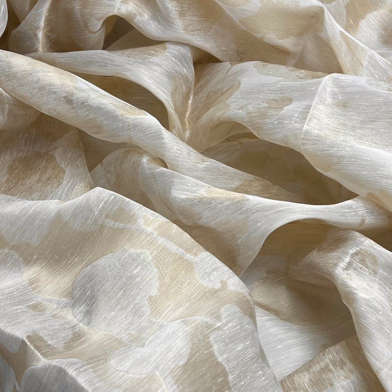 Jacquard Corded Organza - Silk Blend, 55" Wide - Luxury Home Fabrics
