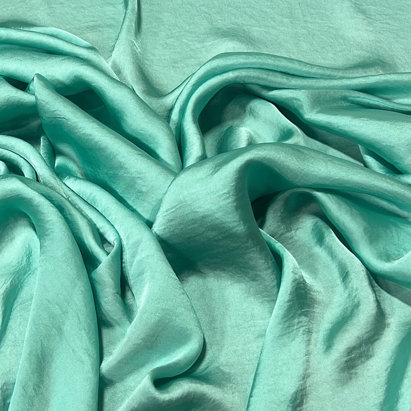 Mint Faux Silk - 100% Polyester, 60" Wide - SKU 4573 #S107