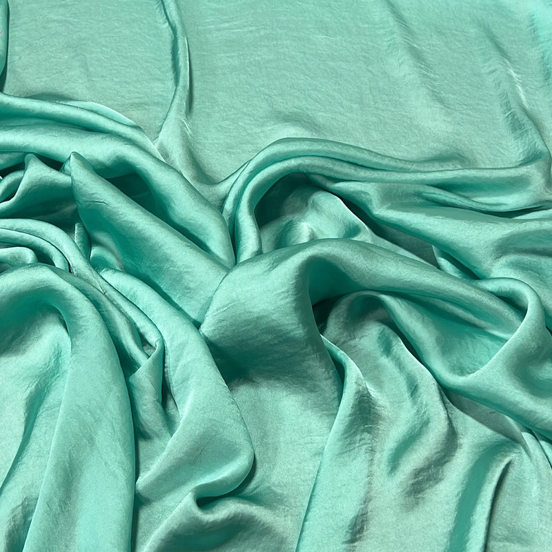 Mint Faux Silk - 100% Polyester, 60" Wide - SKU 4573 #S107